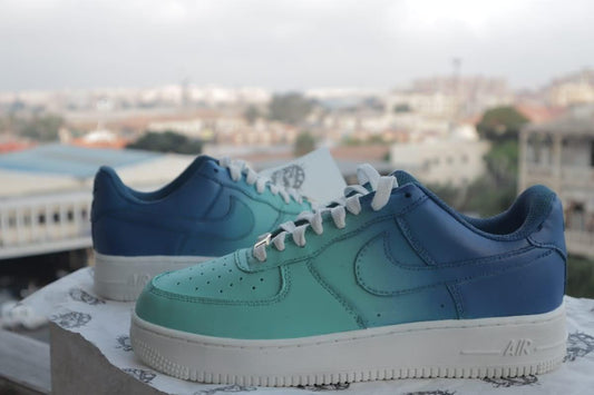 custom kaliedo blue af1
